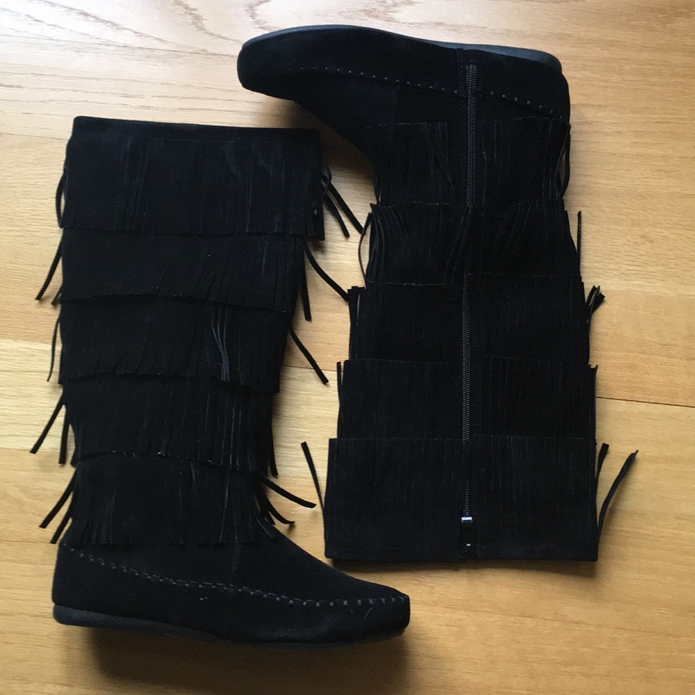 West Blvd. Fringed Boots